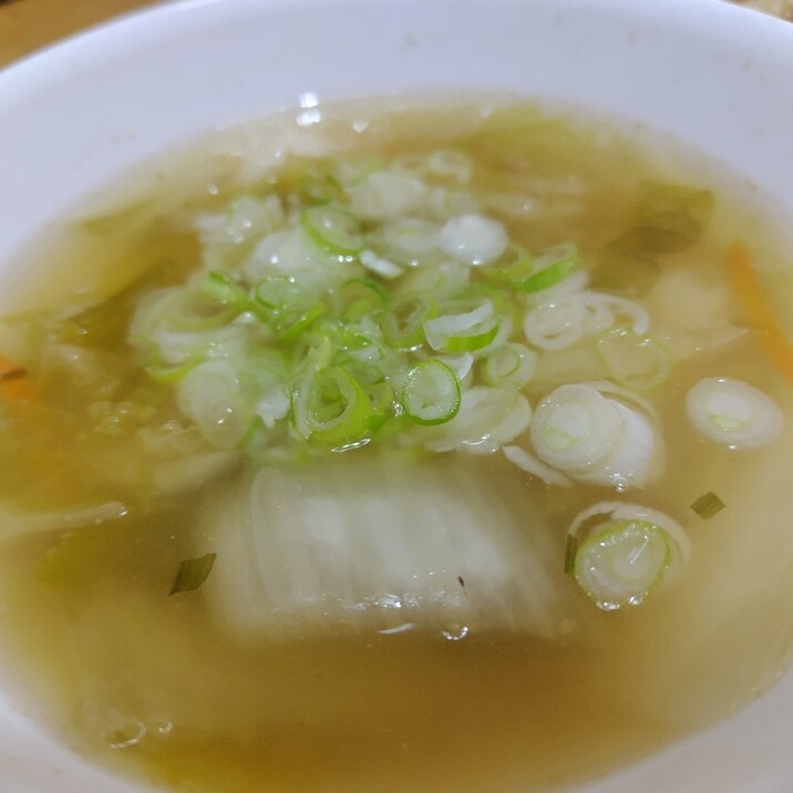 もったいなアレンジレシピ！　白菜の浅漬で中華スープ